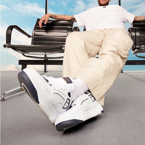 unisex navy and white puma slipstream sneakers - Picture 2 of 2